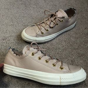 Converse Chuck Taylor Allstar Pink Scallop Frilly Thrills Womens Trainers Size 6